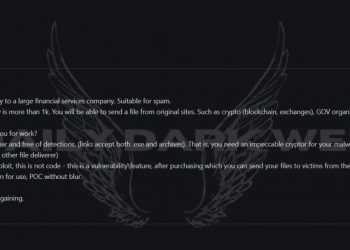0day Vulnerability for Sale Targeting Major Financial Institutions