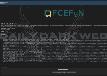Threat Actor Allegedly Leaks Database of Faculty of Exact, Physical, and Natural Sciences of the National University of Cordoba, Argentina (UNC)