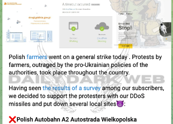 Alleged DDoS Attacks by NoName057(16) Target Multiple Polish Websites in Support of Farmers’ Protests