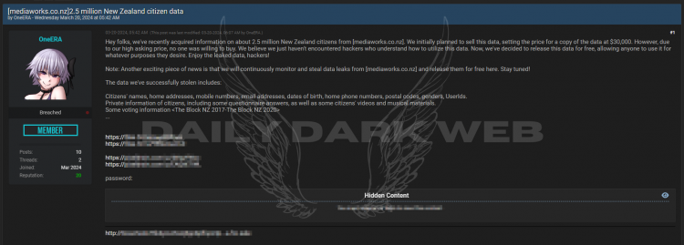Massive Data Breach: 2.5 Million New Zealand Citizens’ Information Leaked from MediaWorks