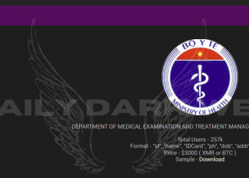 257,000 Medical Records from the Department of Medical Examination and Treatment Management under Vietnam’s Ministry of Health for Sale