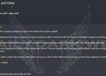 Handala Group Allegedly Breaches Viber Messenger, Exposing Sensitive Data and Source Code