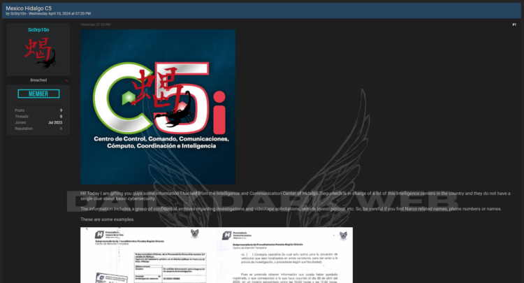 Threat Actors Claim Breach of Hidalgo Intelligence Center and SQL Injection for Universidad Autonoma Metropolitana Mexico – Unidad Azcapotzalco