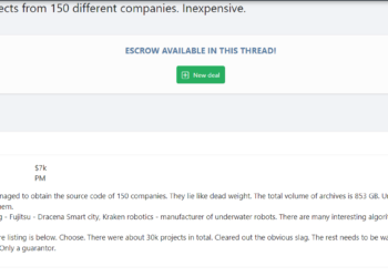 Threat Actor Allegedly Offers Access to Source Code of 150 Companies, Priced at $7000