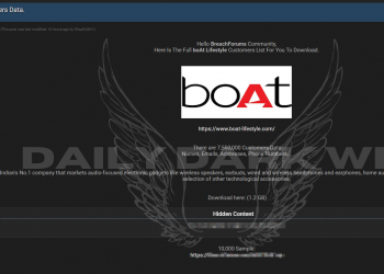 Alleged boAt Lifestyle India Customer Data Breach: 7.55 Million Records Exposed