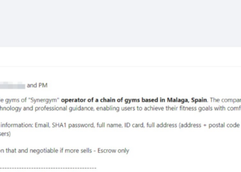 Threat Actor Offers Database of Spanish Synergym for Sale at $2600