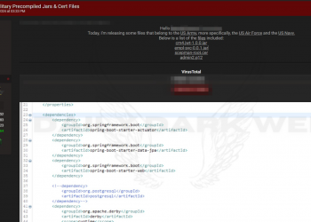 Threat Actor Claims Source Code Leak of US Military, Exposing Jars & Cert Files