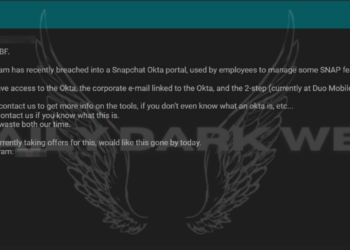 Threat Actor Offers Unauthorized Access of Snapchat OKTA Portal