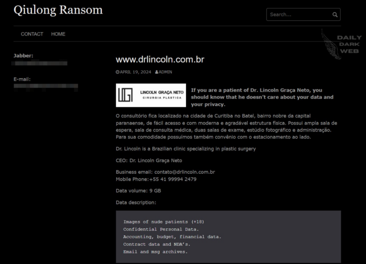 New Qiulong Ransomware Group Attacks Brazilian Businesses: Rosalvo Automóveis and Dr. Lincoln Among Victims
