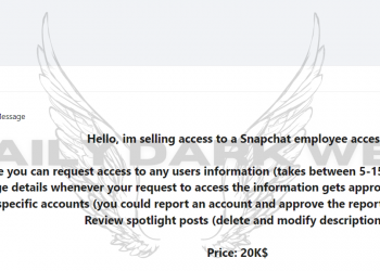 Threat Actor Allegedly Offers Snapchat Employee Access for Sale for $20,000