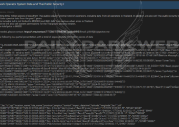 Thai Public Security Data Allegedly Offered for Sale at $8,000