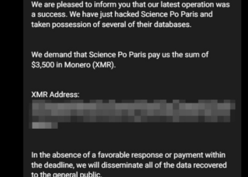 GLORIAMIST Group Targeted Science Po Paris, Claims to Breached Several of Their Database