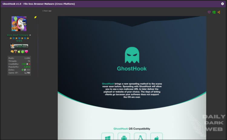 Dangerous New Browser Malware Detected on Forums: GhostHook v1.0