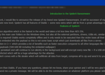 New Ransomware Threat Detected on Forums: SpiderX Ransomware