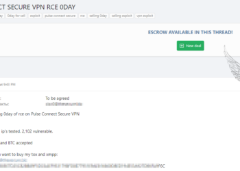 Pulse Connect Secure VPN RCE 0-Day Allegedly for Sale