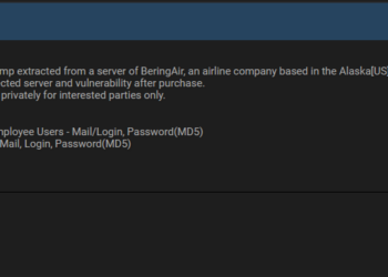 Threat Actor Claims to Sell BreingAir User Data Including Client, Employee, and Admin Credentials