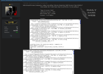 Threat Actor “303” Allegedly Offers Unauthorized Access to Telecom Argentina, Exposing Sensitive Data