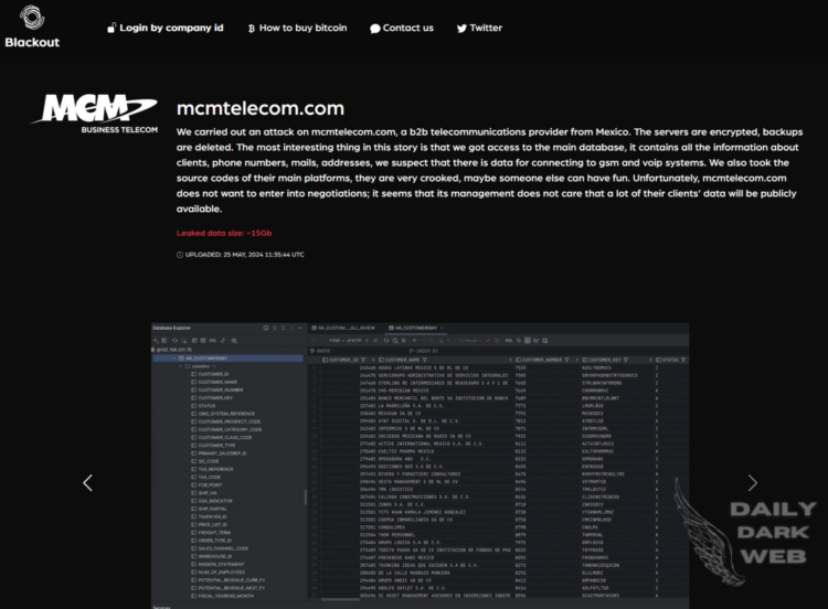 The Blackout Ransomware Group Has Announced MCM Telecom on The Victim List