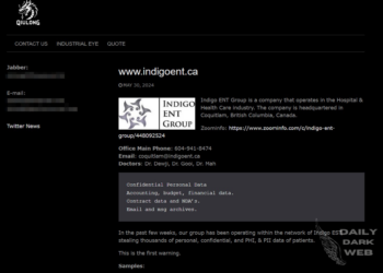 Qiulong Ransomware Group Claims Breach of Indigo ENT Group, Exposes Sensitive Data
