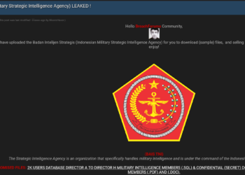 Threat Actor Claims to Sell Data of Indonesian Military Intelligence Agency and INAFIS (Indonesia Automatic Fingerprint Identification System)