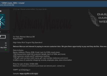 Threat Actor Claims to Sell Neiman Marcus Database for $150,000