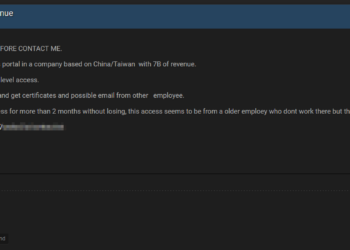 Threat Actor USDoD Claims to Sell Unauthorized Access to Chinese/Taiwanese Company’s Web Portal