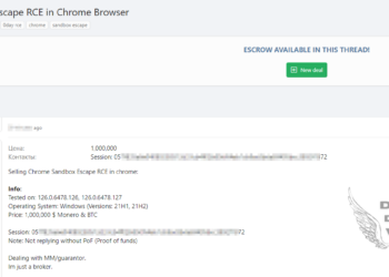 Threat Actor Claims to Sell 0day Sandbox Escape RCE in Chrome Browser