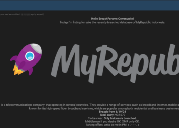 Threat Actor Allegedly Offers for Sale 902,979 Records from MyRepublic Indonesia Data Breach