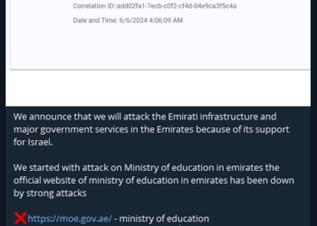 Dark Storm Team Targets Emirati Infrastructure, Cites UAE’s Support for Israel as Motive