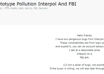 Threat Actor Claims to Sell Critical Vulnerabilities in Interpol and FBI Login Pages
