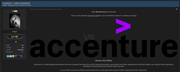 Global Consulting Giant Accenture Allegedly Hit by Cyberattack