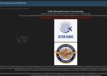 Indonesian Directorate General of Civil Aviation Database is Allegedly Leaked