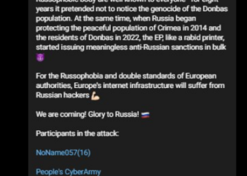 Russian Hacker Group NoName057 Announces Cyberattack on European Internet Infrastructure