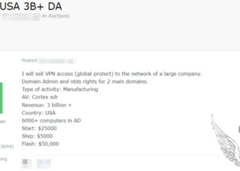 Threat Actor Allegedly Offers Unauthorized VPN Access to an American Manufacturing Company
