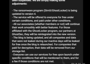 Stormous Ransomware Group Announced Service Changes and Updates