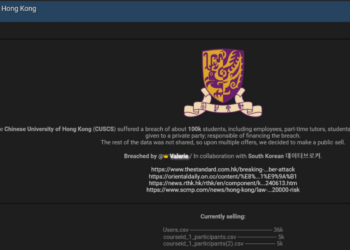 Alleged Data Breach at Chinese University of Hong Kong: 100,000 Records Compromised