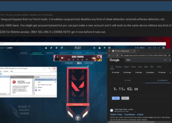 Vanguard Bypass Appeared on a Dark Web Forum