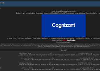 IntelBroker Allegedly Leaks Cognizant OIPA Database, Exposing 40,000 User Records