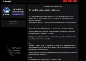 Brain Cipher Ransomware Group to Release Decryption Keys for Indonesia Terkoneksi