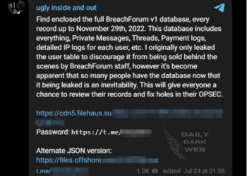 BreachForums Database Allegedly Leaked