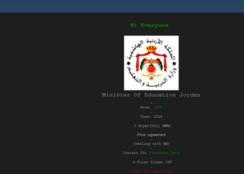 Data Breach Allegedly Involving Jordan’s Ministry of Education: Sensitive Information Exposed