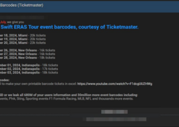 Hacker Claims to Have 170k Taylor Swift ERAS Tour Barcodes, Demands Ransom from Ticketmaster