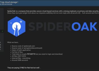Threat Actor Claims to Sell Database of SpiderOak