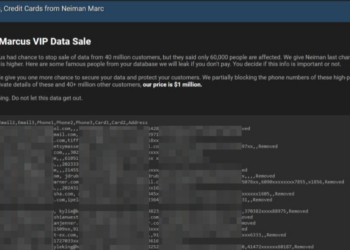Threat Actor Claims to Sell Customer Database of Neiman Marcus