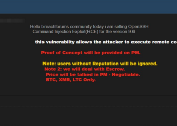 A Threat Actor Selling OpenSSH Command Injection Exploit for Version 9.6