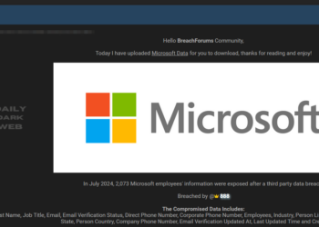 Alleged Microsoft Data Breach Published on a Dark Web Forum
