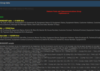 Alleged Vietnam Posts and Telecommunications Group Data is For Sale