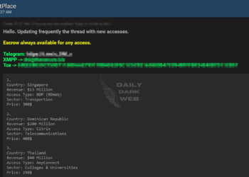 Threat Actor Allegedly Offers Access Across Multiple Sectors and Countries