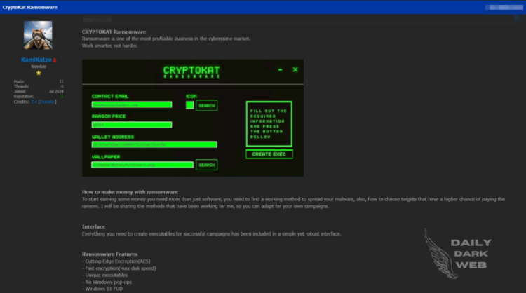 New CRYPTOKAT Ransomware Released