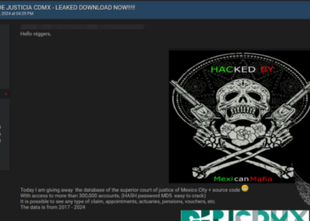 Threat Actor Claims to Breached Tribunal Superior de Justicia CDMX Database